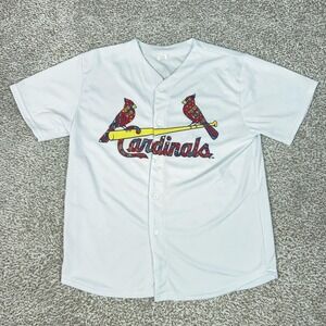 St Louis Cardinals Jersey Mens XL White MLB Baseball Cardinals Button Up Wong 16